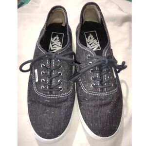 Vans Authentic Denim Speckled Low Top‎ Sneakers Shoes US Women 5.5 US Men 4